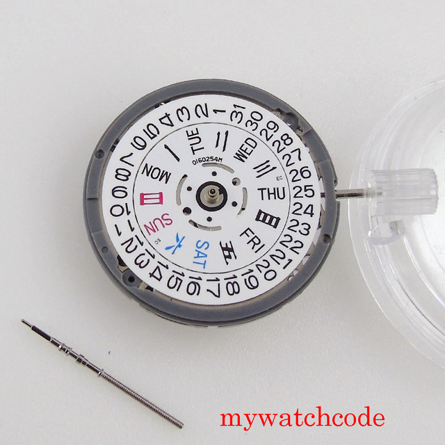 Mechanizm automatyczny do zegarka na rękę NH35A NH36A z 24 klejnotami, czarne data koło, 21600bph+ - Wianko - 14