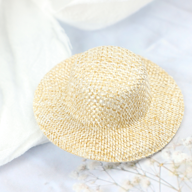 Lalka kapelusz domek dla lalek miniaturowy słomkowy kapelusz ręcznie tkany - Wianko - 7