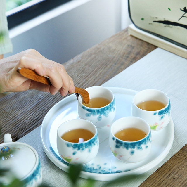Tradycyjny kubek na herbatę - ceramiczny, chińska porcelana, styl retro, ręcznie malowany, 70ml (H314) - Wianko - 9
