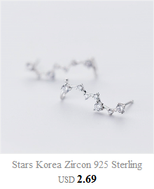 Eleganckie kolczyki asymetryczne z czerwonym księżycem i planetą - koreański styl, srebro 925, SEA437 - Wianko - 1