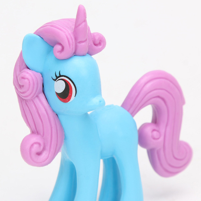 Figurka Mini Pegasus jednorożec koń - 12 sztuk, 4-7 cm, w różnych kolorach - Wianko - 8