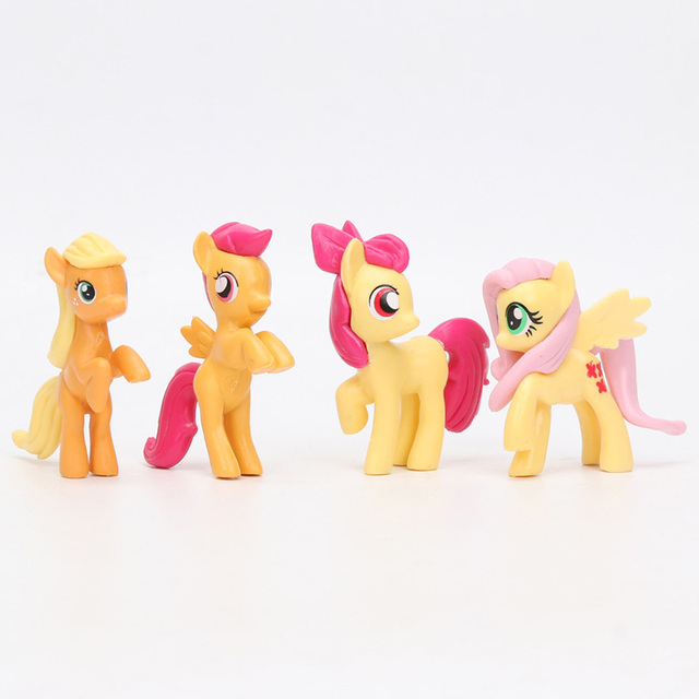 Figurka Mini Pegasus jednorożec koń - 12 sztuk, 4-7 cm, w różnych kolorach - Wianko - 1