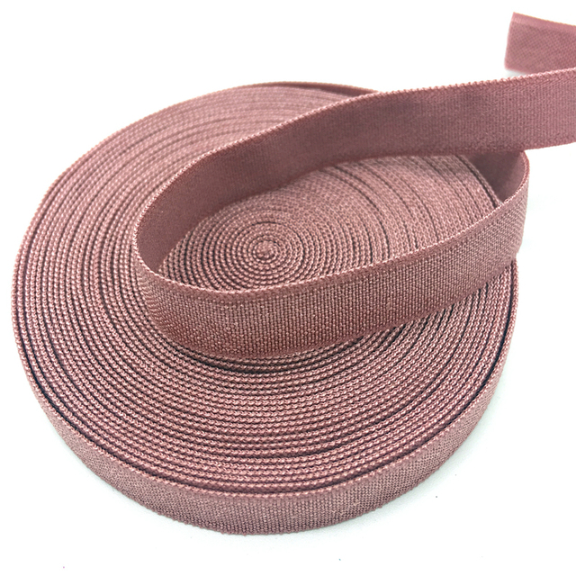 5 metrów różowej elastycznej taśmy FOE satin spandex 3/8 (10mm) do szycia koronek - DIY wykończenia - Wianko - 13