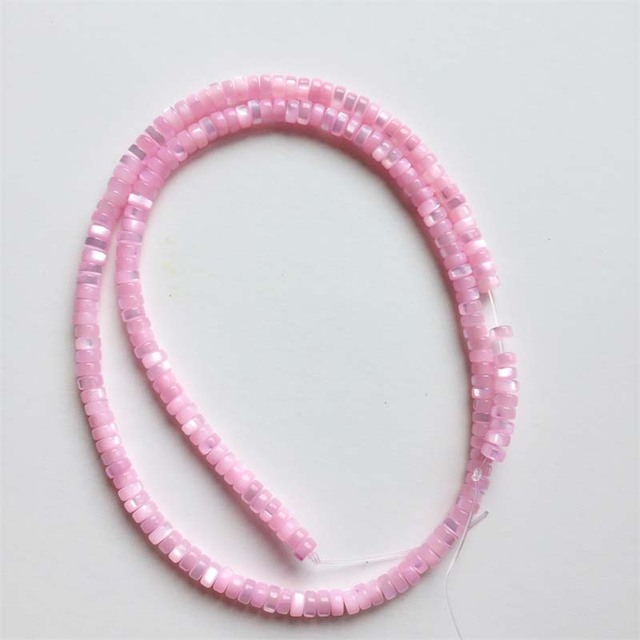 Koraliki Heishi z naturalnego kamienia - płaskie, barwione, okrągłe, małe gruszki z powłoką perły, idealne do tworzenia biżuterii DIY: naszyjniki, bransoletki, kolczyki - Wianko - 2