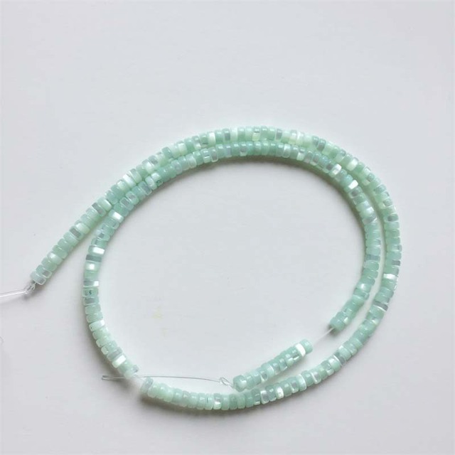 Koraliki Heishi z naturalnego kamienia - płaskie, barwione, okrągłe, małe gruszki z powłoką perły, idealne do tworzenia biżuterii DIY: naszyjniki, bransoletki, kolczyki - Wianko - 5