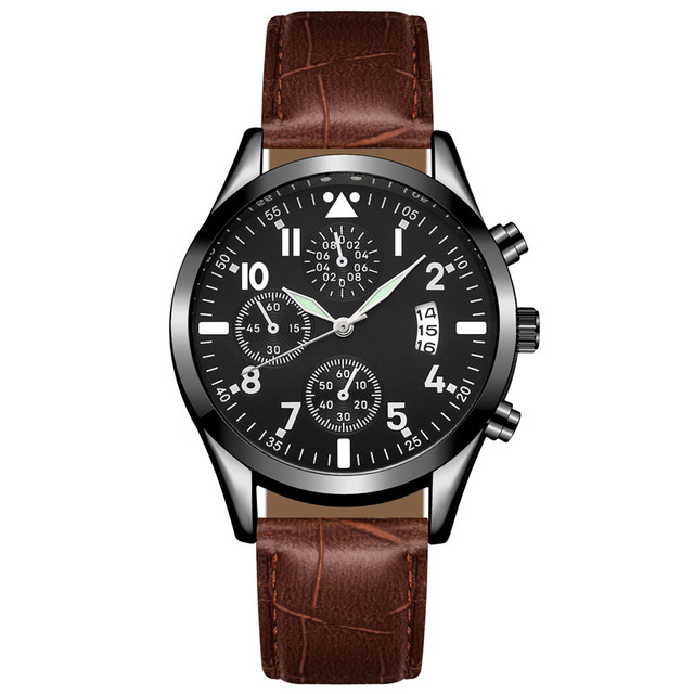 Zegarek męski z podświetleniem, datą i luksusowym skórzanym paskiem - Wianko - 9