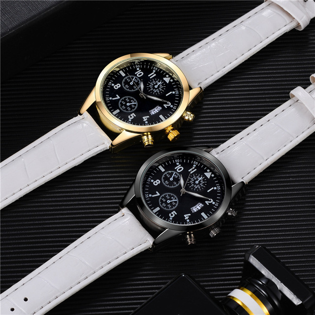 Zegarek męski z podświetleniem, datą i luksusowym skórzanym paskiem - Wianko - 5