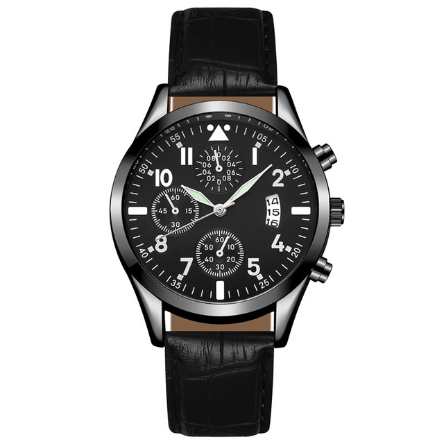 Zegarek męski z podświetleniem, datą i luksusowym skórzanym paskiem - Wianko - 8