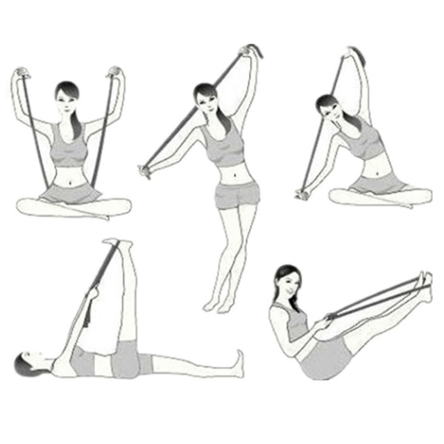 Elastyczny pas do jogi z pierścieniem Pilates i materiałem bawełnianym - Wianko - 9