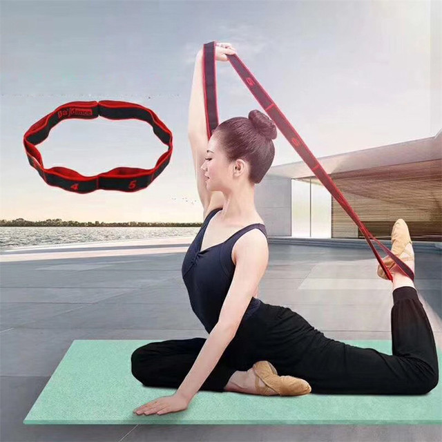 Elastyczny pas do jogi z pierścieniem Pilates i materiałem bawełnianym - Wianko - 2
