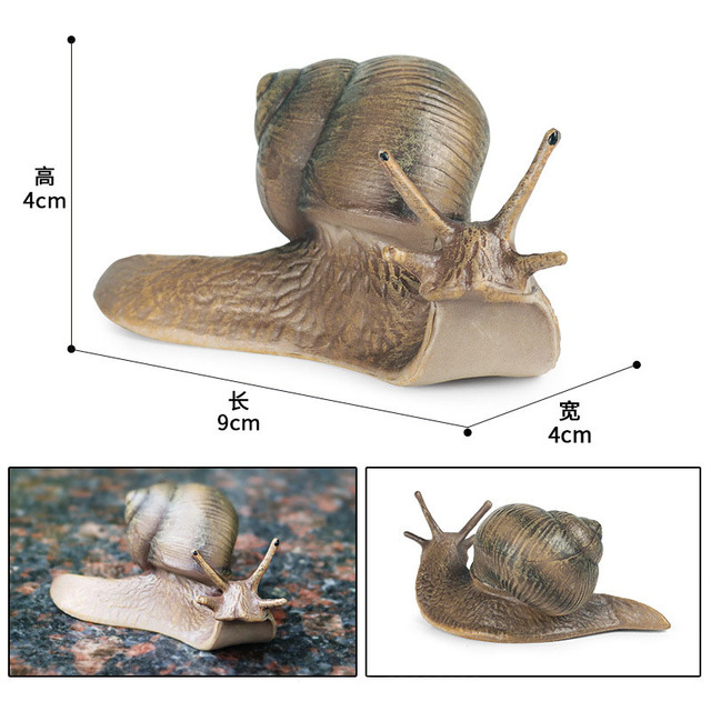 Figurka akcji - Modele trudne ślimak: Imitacja zwierzęcia zabawkowego do ozdabiania miniaturowych ogrodów - Wianko - 2