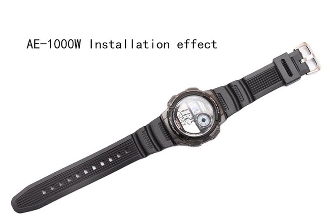 Gumowy pasek do zegarków Casio g-shock AE1000w AQS810W MRW200H W800H 18mm, czarny, wodoodporny - Wianko - 4