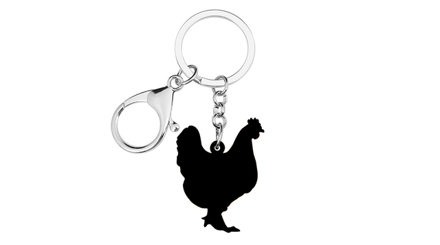 Brelok do kluczy z akrylowym brelokiem w kształcie kurczaka WEVENI, biżuteria dla zwierząt - hurtownia - Wianko - 5
