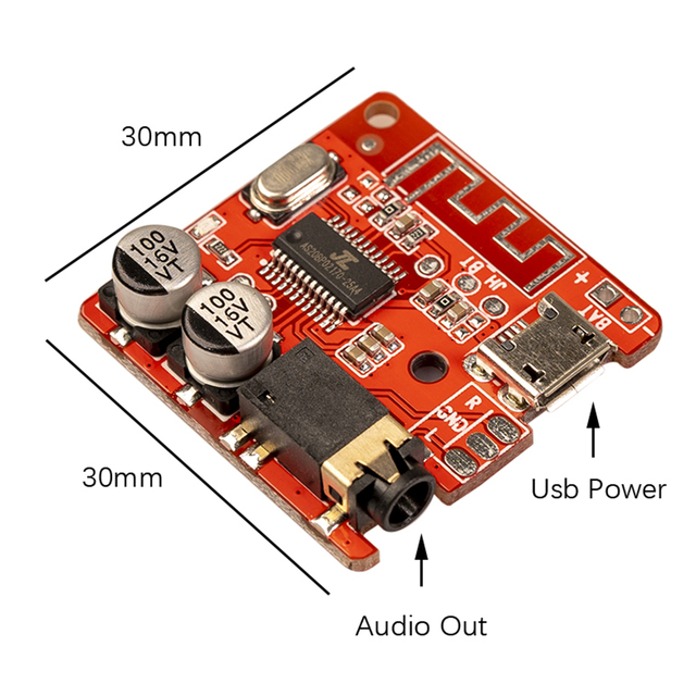 Bezstratny dekoder MP3 BT 5.0 Mini - Odbiornik audio Bluetooth DIY, kompatybilny z 3.7-5V, bezprzewodowy moduł stereo - Wianko - 19