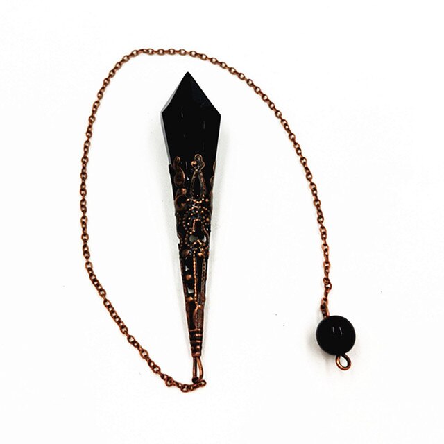 Wisiorek z wahadłem szklanym i dzwonkami Reiki - naturalne amulety uzdrawiające z kryształowym wisiorkiem do medytacji - Wianko - 44