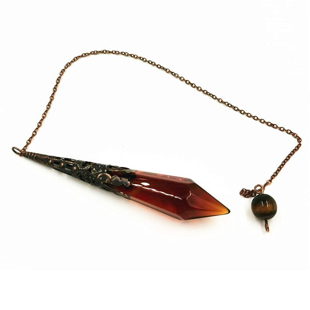Wisiorek z wahadłem szklanym i dzwonkami Reiki - naturalne amulety uzdrawiające z kryształowym wisiorkiem do medytacji - Wianko - 24