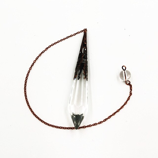 Wisiorek z wahadłem szklanym i dzwonkami Reiki - naturalne amulety uzdrawiające z kryształowym wisiorkiem do medytacji - Wianko - 34