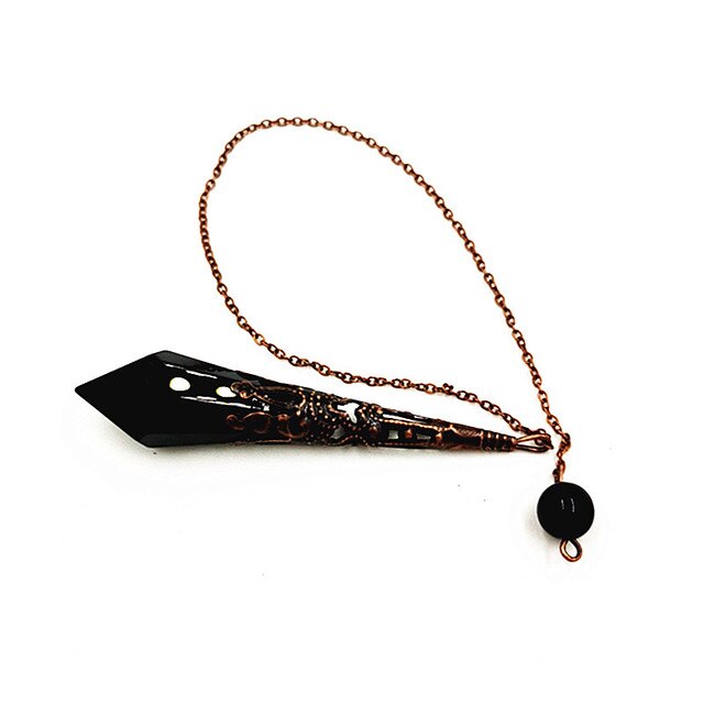 Wisiorek z wahadłem szklanym i dzwonkami Reiki - naturalne amulety uzdrawiające z kryształowym wisiorkiem do medytacji - Wianko - 45