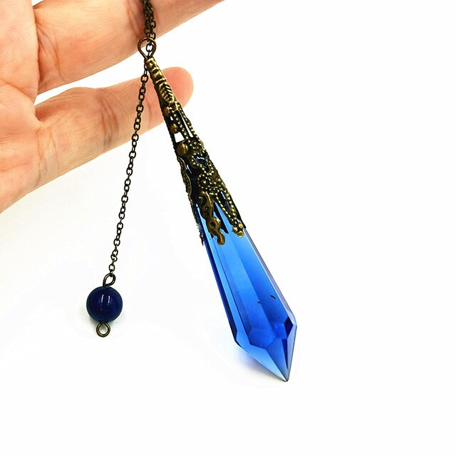 Wisiorek z wahadłem szklanym i dzwonkami Reiki - naturalne amulety uzdrawiające z kryształowym wisiorkiem do medytacji - Wianko - 16