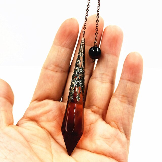 Wisiorek z wahadłem szklanym i dzwonkami Reiki - naturalne amulety uzdrawiające z kryształowym wisiorkiem do medytacji - Wianko - 26