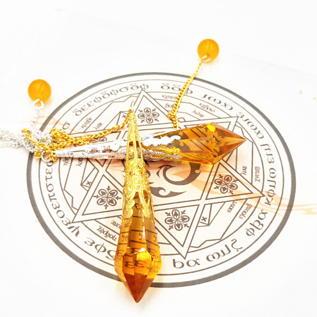 Wisiorek z wahadłem szklanym i dzwonkami Reiki - naturalne amulety uzdrawiające z kryształowym wisiorkiem do medytacji - Wianko - 11