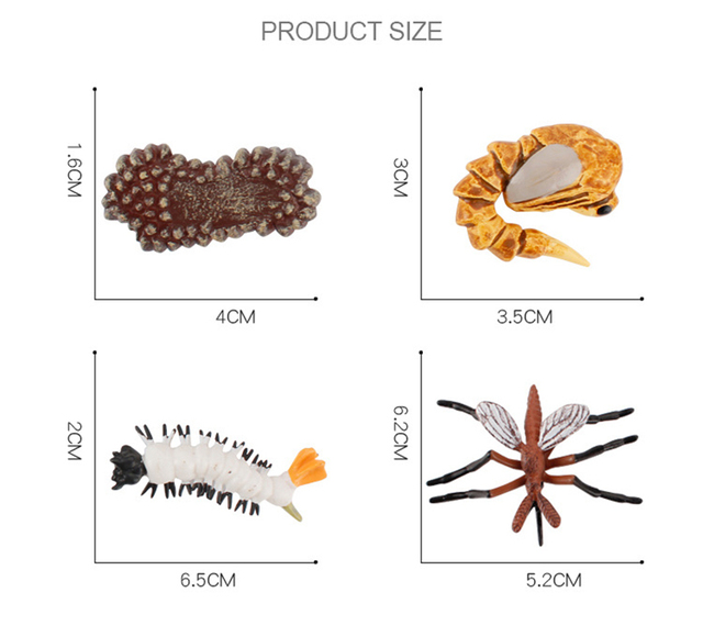 Model symulacyjny żaba, mrówka, komar, żółw morski, kurczak - zestaw cyklu wzrostu i życia zwierząt (Figurki akcji) - Wianko - 9