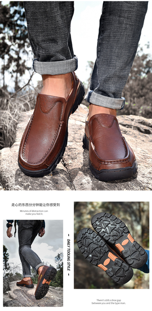 Męskie skórzane buty biznesowe low-cut 2021 - lekkie, oddychające - Wianko - 19