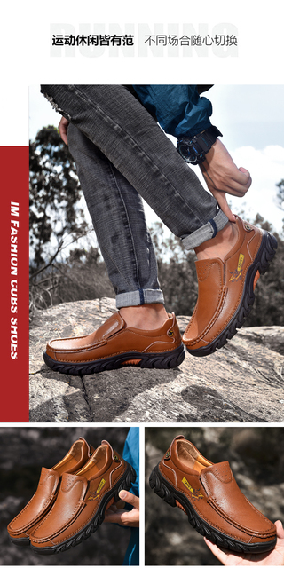 Męskie skórzane buty biznesowe low-cut 2021 - lekkie, oddychające - Wianko - 23