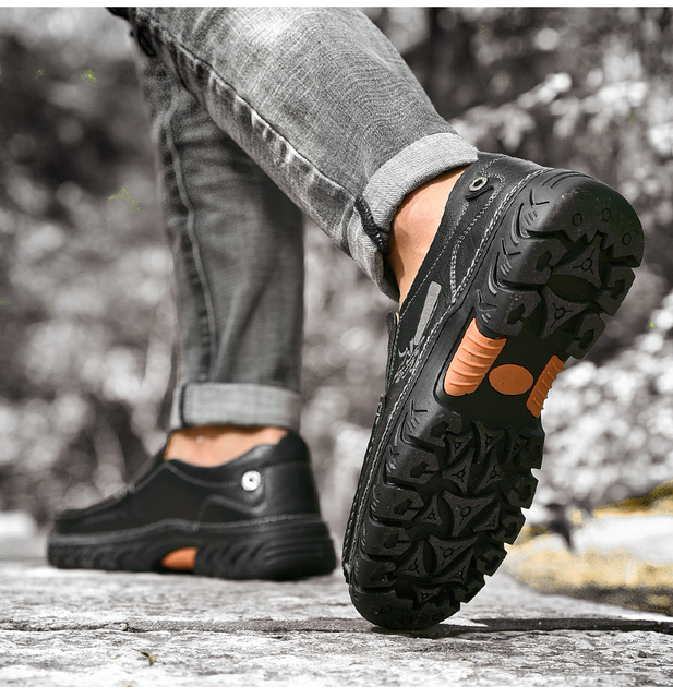 Męskie skórzane buty biznesowe low-cut 2021 - lekkie, oddychające - Wianko - 29