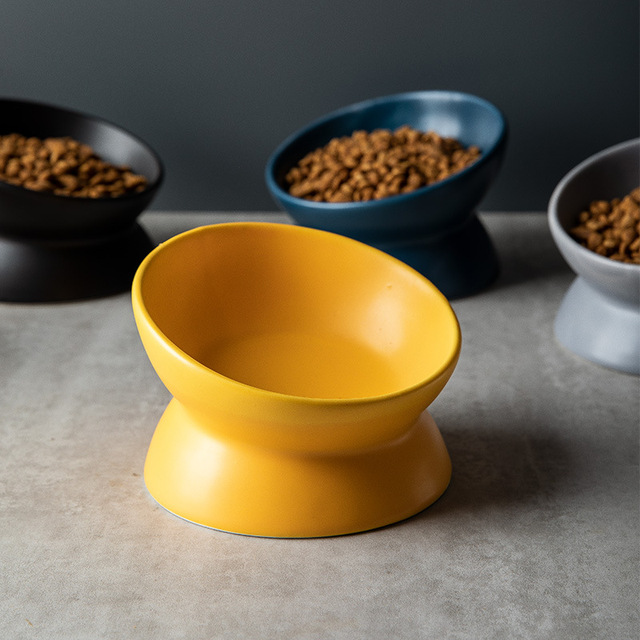 Ceramiczna miska dla psa z podwyższonym stanem dla ochrony szyi oraz karma dla kotów - Wianko - 6