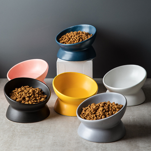 Ceramiczna miska dla psa z podwyższonym stanem dla ochrony szyi oraz karma dla kotów - Wianko - 5