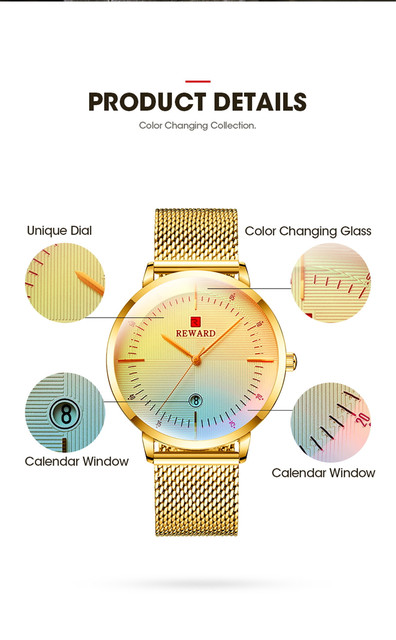 Męski zegarek kwarcowy z kolorową siatką, wodoodporny, luksusowej marki - Relogio Masculino - Wianko - 4