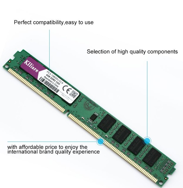 Kllisre DDR3 8GB 1333Mhz 1600MHz 240pin 1.5V DIMM - Pamięć RAM stacjonarna 4GB - Wianko - 7