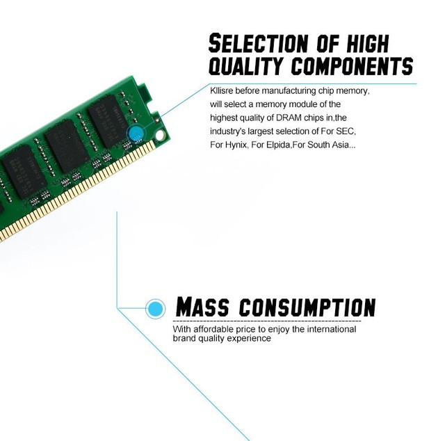 Kllisre DDR3 8GB 1333Mhz 1600MHz 240pin 1.5V DIMM - Pamięć RAM stacjonarna 4GB - Wianko - 14