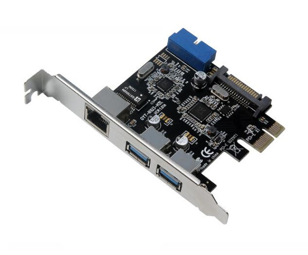 Karta rozszerzająca PCI Express PCIE PCI-e X1 USB3.0 + 19/20 Pin USB 3.0 RJ45 Gigabit do komputera stacjonarnego - Wianko - 8