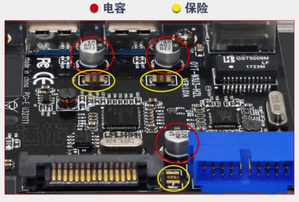 Karta rozszerzająca PCI Express PCIE PCI-e X1 USB3.0 + 19/20 Pin USB 3.0 RJ45 Gigabit do komputera stacjonarnego - Wianko - 2