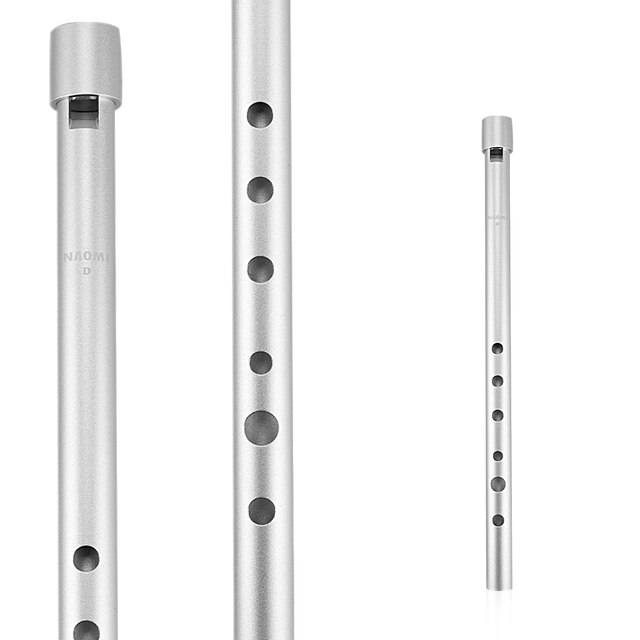 Flet Naomi High D - aluminiowy Penny gwizdek zintegrowany z 6 otworami, tradycyjny instrument muzyczny flet irlandzki - Wianko - 3
