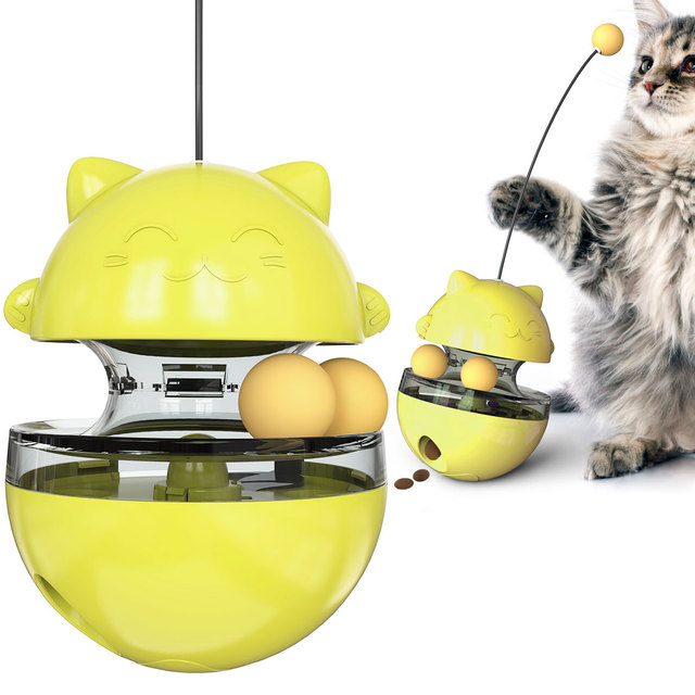Interaktywne zabawki dla kotów z dozowaniem żywności i zwiększeniem inteligencji fizycznej - Wianko - 2