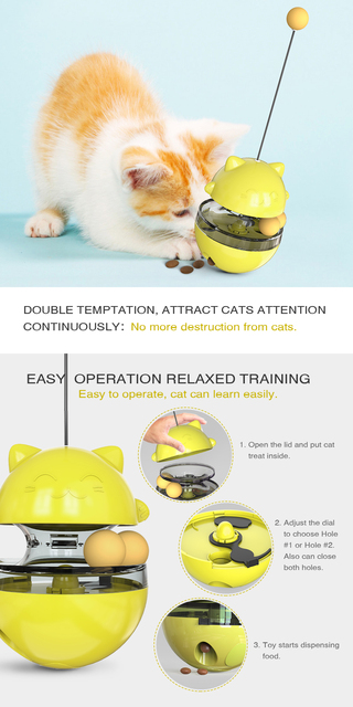 Interaktywne zabawki dla kotów z dozowaniem żywności i zwiększeniem inteligencji fizycznej - Wianko - 5