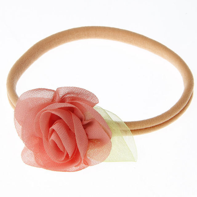 Elastyczna opaska do włosów dla niemowląt - Śliczny liść róża, fotografia rekwizyt - Wianko - 8