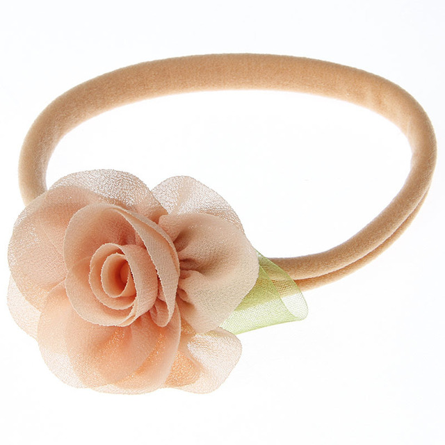 Elastyczna opaska do włosów dla niemowląt - Śliczny liść róża, fotografia rekwizyt - Wianko - 11