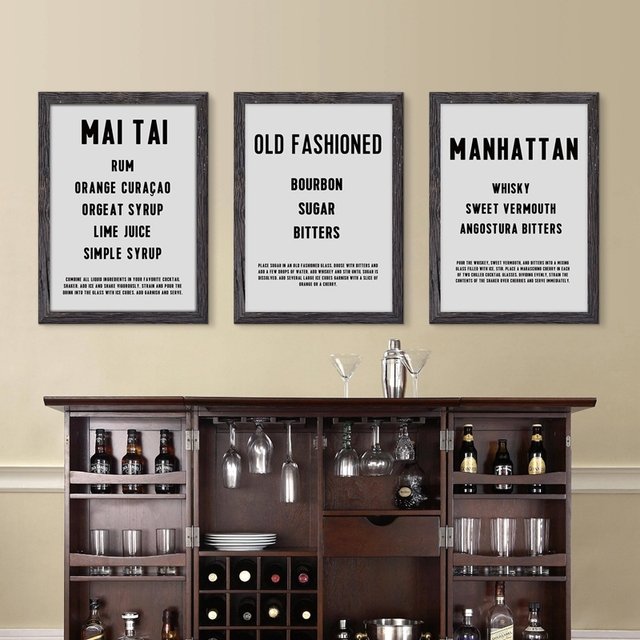 Koktajl na płótnie - Przepis na whisky w stylu vintage do dekoracji ścian w barze lub kuchni - Wianko - 5