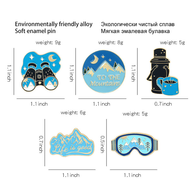 Kreatywna broszka na stopę z personalizowanymi niebieskimi okularami termicznymi do pływania - dekoracja torby odznaka - Wianko - 2