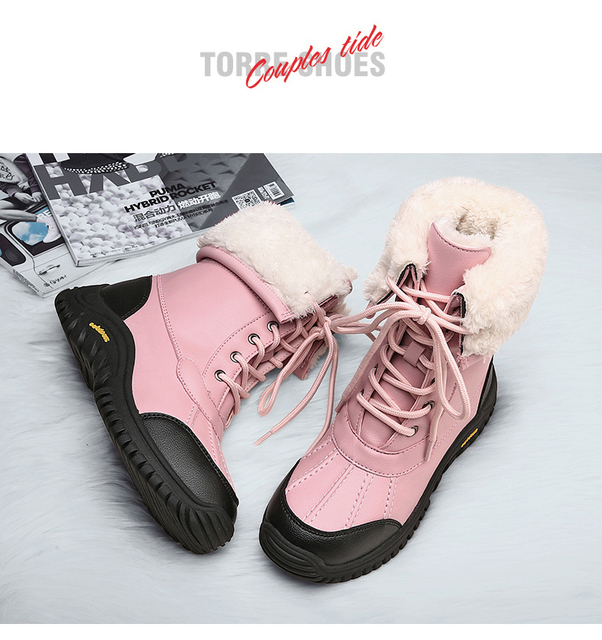 Ciepłe zimowe buty damskie do połowy łydki z wysokiej jakości materiałów, sznurowane, wygodne - Wianko - 11