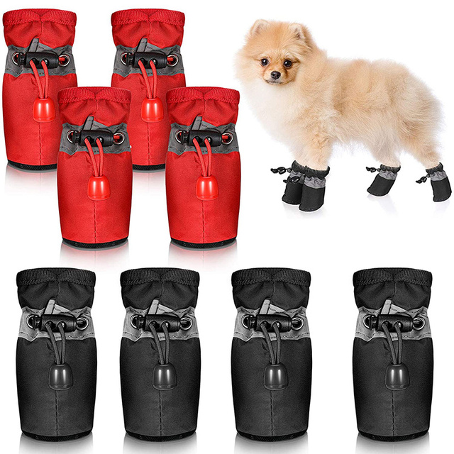Regulowane buty Benesaw ciepłe polarowe dla psów - ochrona łap przed chłodem, wodoodporne, antypoślizgowe, oddychające - rozmiary dla szczeniąt i psów dorosłych - Wianko - 6