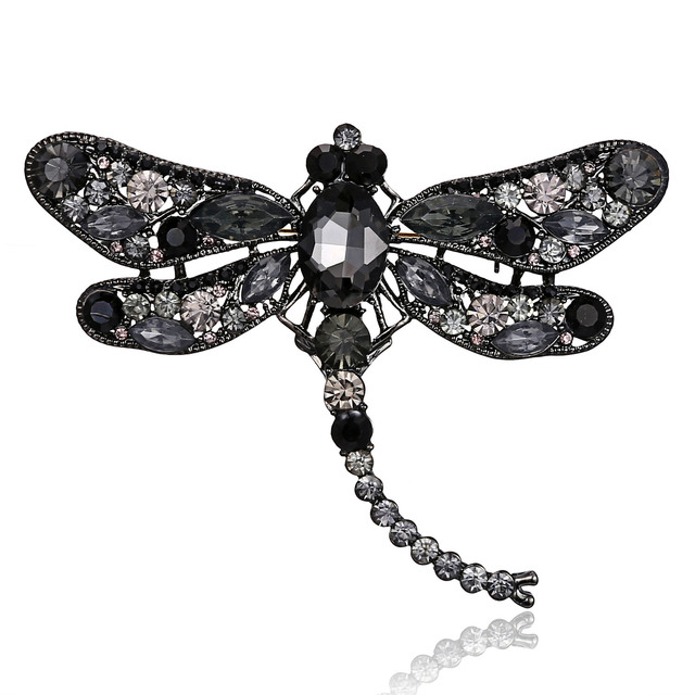 Broszka Rinhoo Crystal Vintage Dragonfly - elegancka biżuteria z dużą owadzą broszką, idealna do płaszcza - Wianko - 94