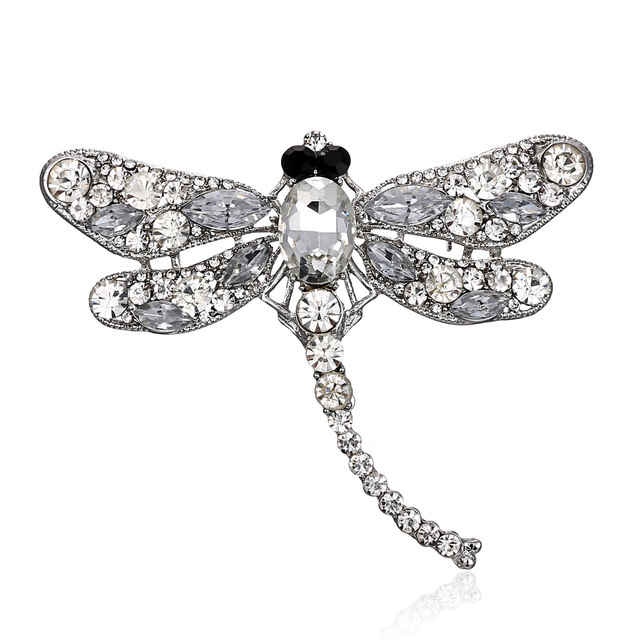 Broszka Rinhoo Crystal Vintage Dragonfly - elegancka biżuteria z dużą owadzą broszką, idealna do płaszcza - Wianko - 103