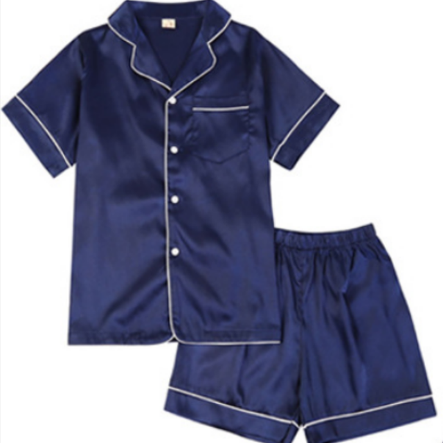 Zestaw jedwabnych piżam dla rodziny - bluzka + spodnie, wiosna/lato/jesień - Wianko - 11
