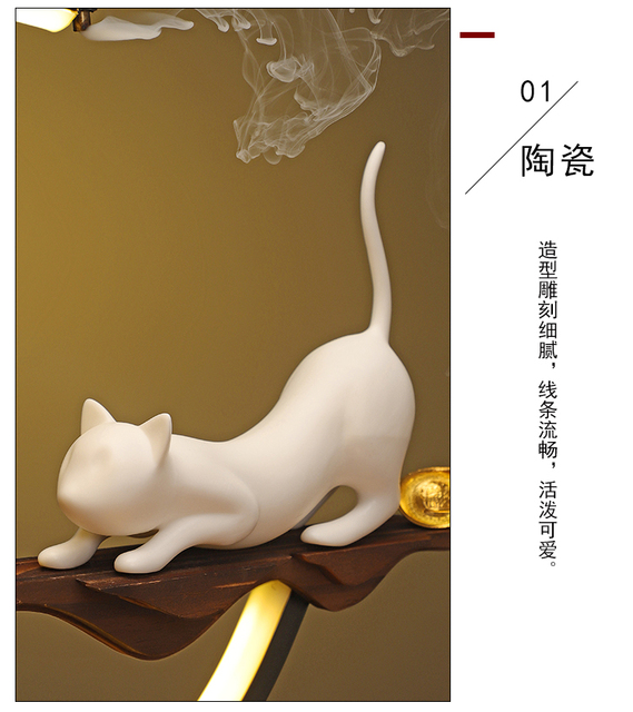 Figurka kota na szczęście do dekoracji wnętrz z otwieranymi prezentami i ozdobami stołowymi - Wianko - 10