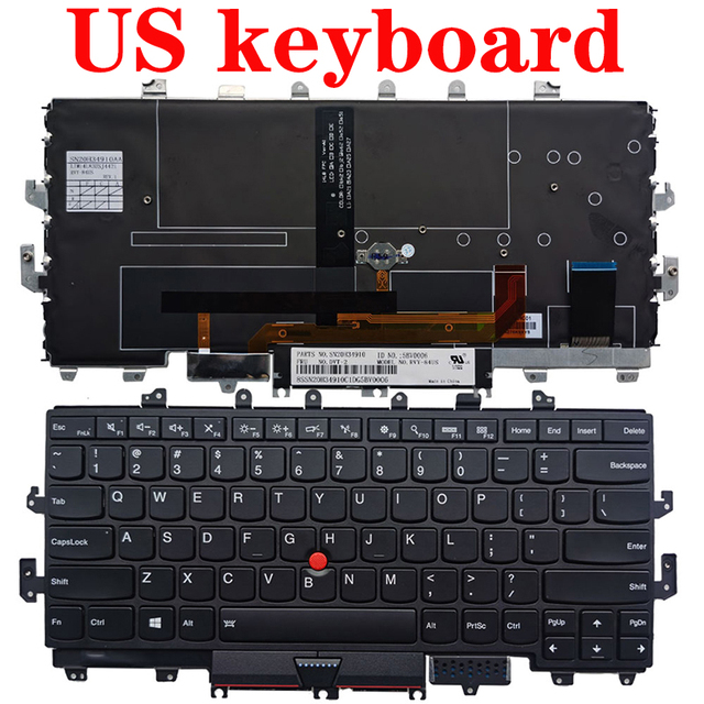 Zamienne klawiatury Lenovo Thinkpad X1 Yoga X1 1st 2016 - US/UK/Hiszpański SP/Łacińska LA/Niemiecki GR - Wianko - 1